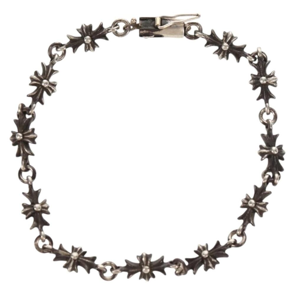 Chrome Hearts Tiny Ech Plus Bracelet Ag925 11 Links Silver